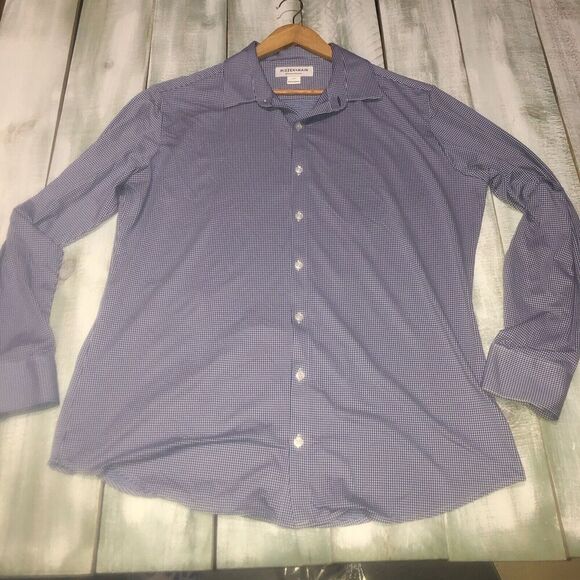 Mizzen+Main Other - Mizzen Main  Men's Large Blue Classic Fit Leeward Performance Check Button Up